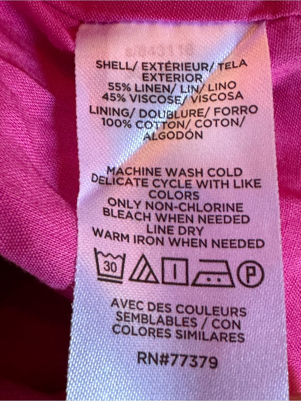 Ann Taylor Vibrant Pink Linen Blend Midi Skirt 12 NWT - Picture 6 of 6